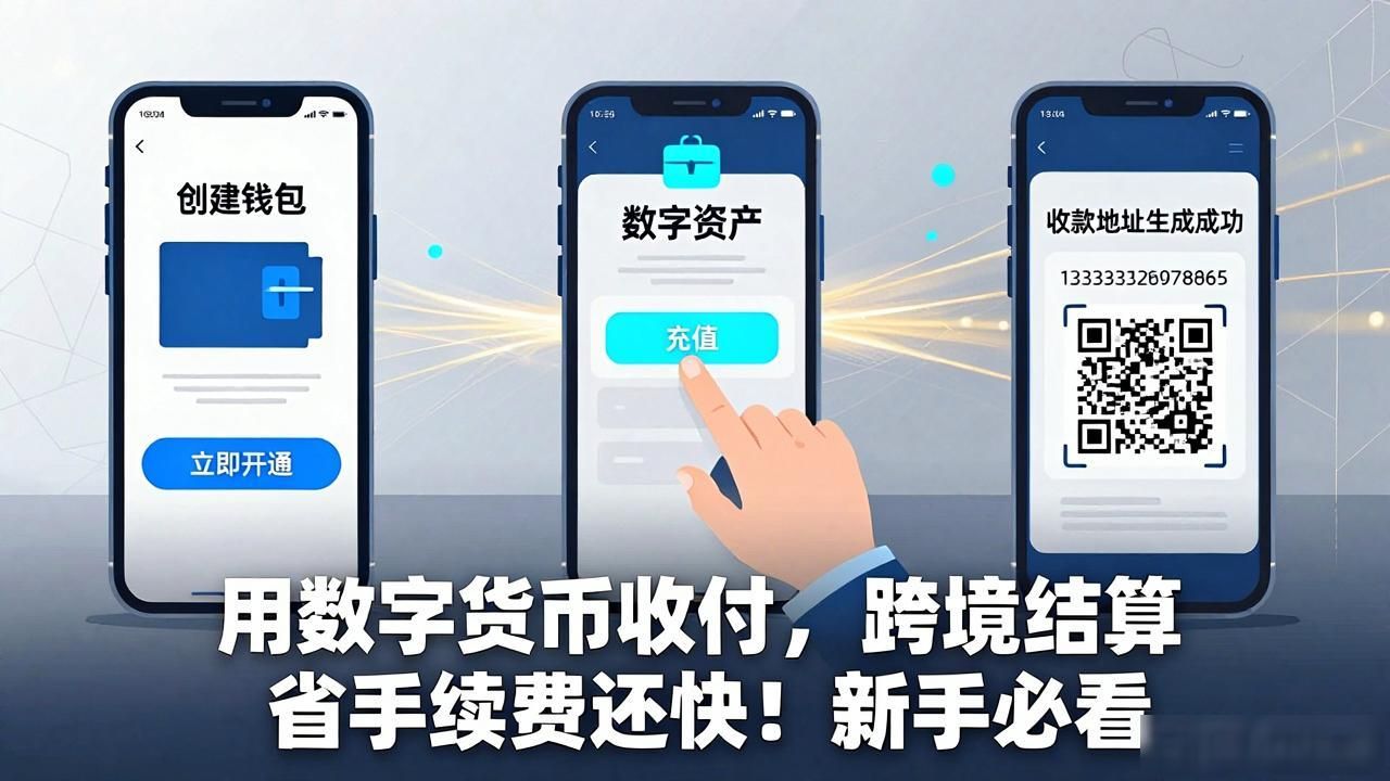 用数字货币收付，跨境结算省手续费还快！新手必看