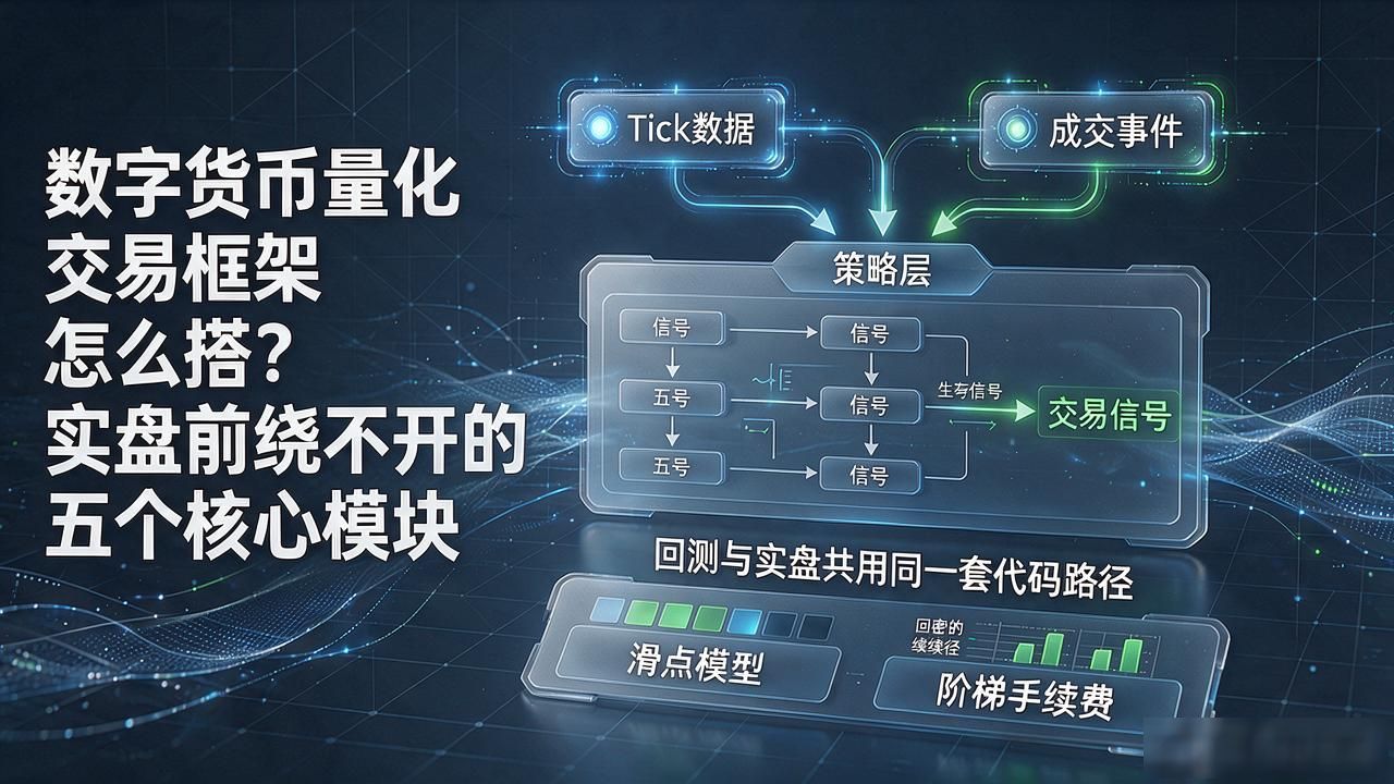 数字货币量化交易框架怎么搭？实盘前绕不开的五个核心模块