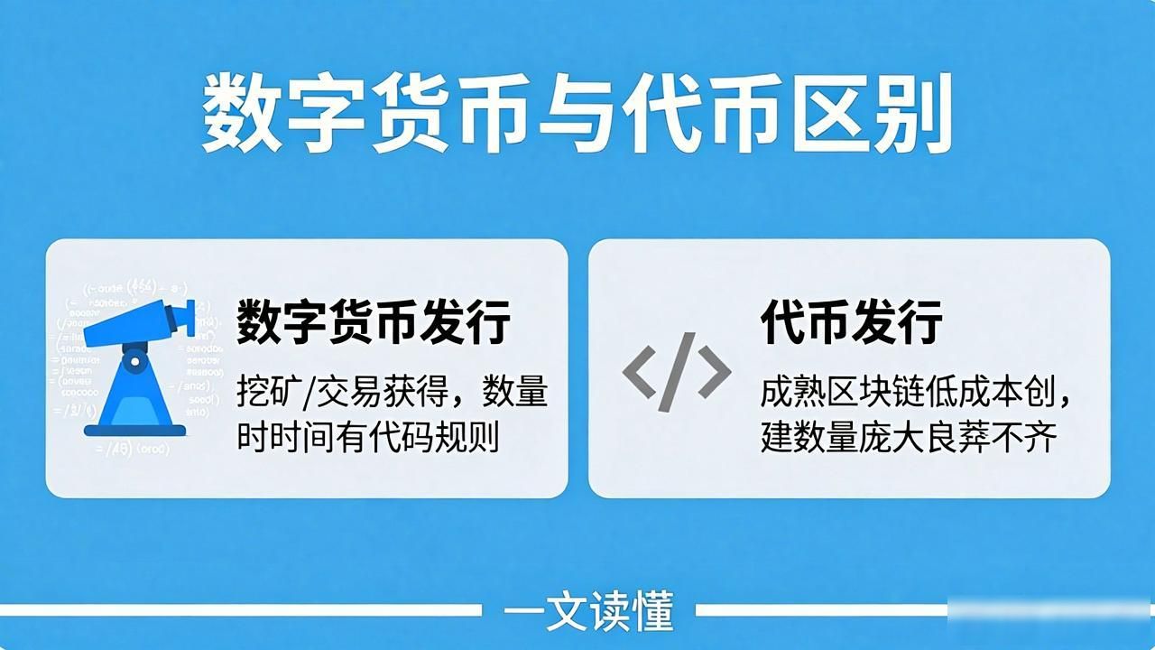 数字货币和代币的区别一文读懂